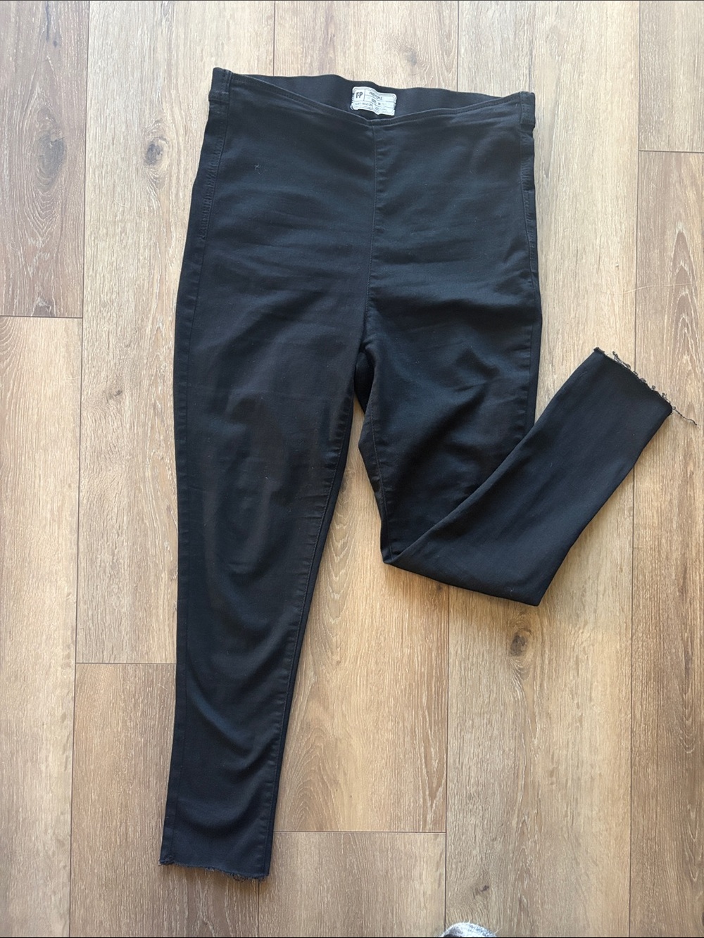 Free People Black High-Waist Skinny Jeggings